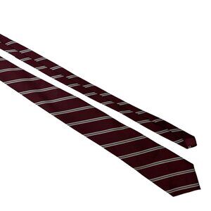 Ketch Burgundy & Silver Striped Tie